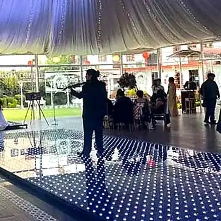 Ambiente de fiesta y recepción musicalizada